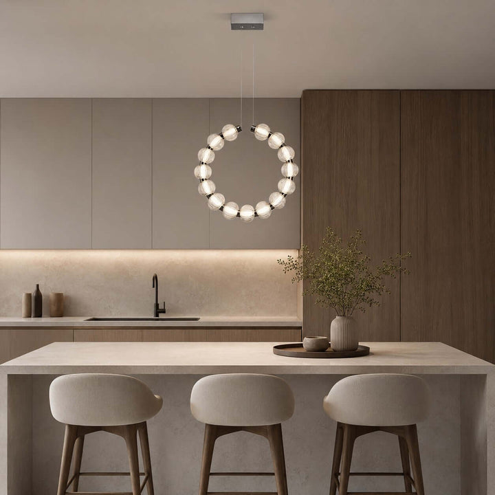 Novea Chandelier | Geometric Glass Globe Dining Room Light | Vinlighting