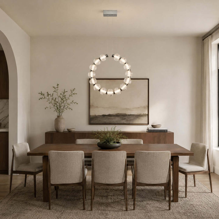 Novea Chandelier | Geometric Glass Globe Dining Room Light | Vinlighting