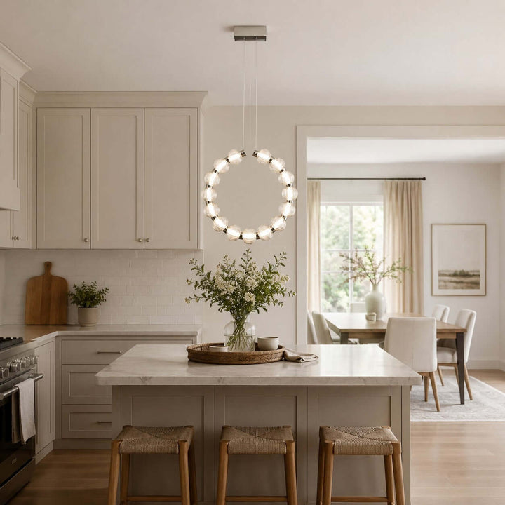 Novea Chandelier | Geometric Glass Globe Dining Room Light | Vinlighting