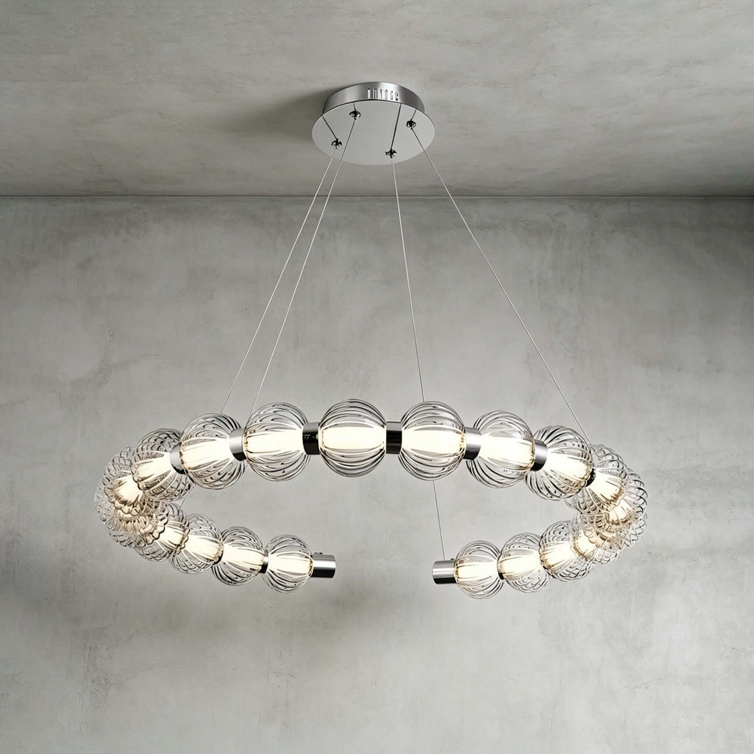 Novea Chandelier | Geometric Glass Globe Dining Room Light | Vinlighting