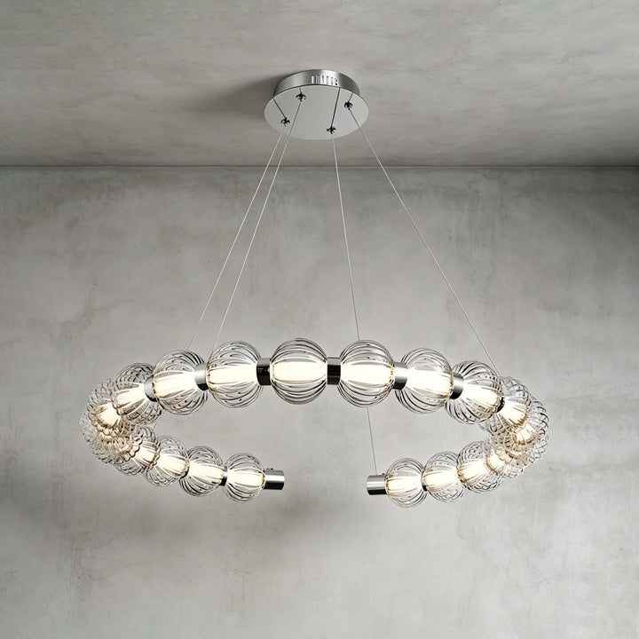 Novea Chandelier | Geometric Glass Globe Dining Room Light | Vinlighting