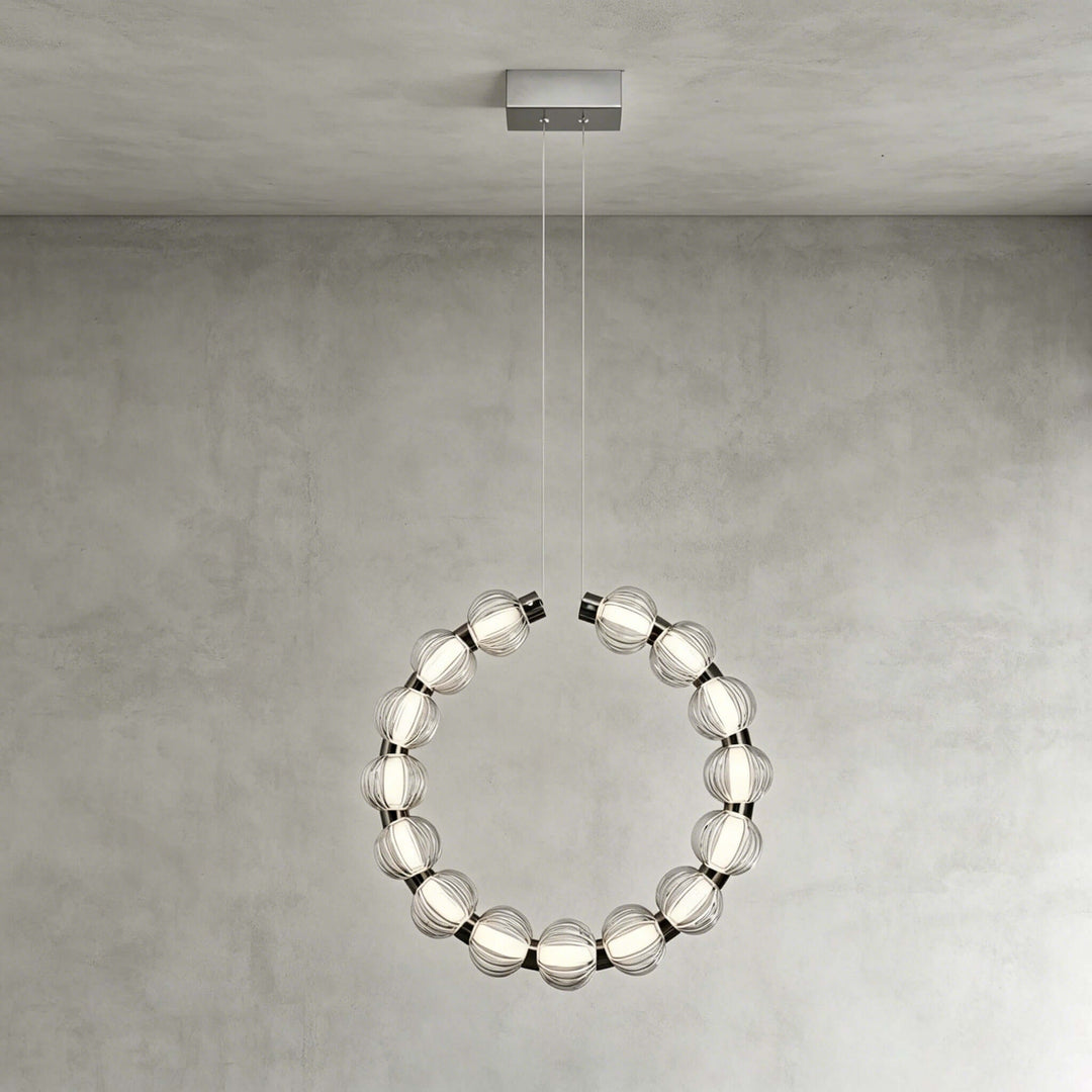 Novea Chandelier | Geometric Glass Globe Dining Room Light | Vinlighting