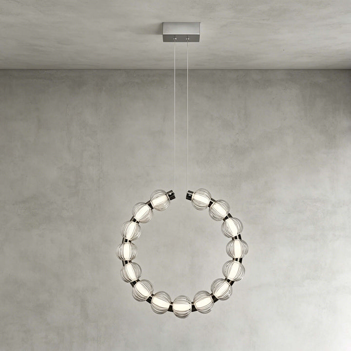 Novea Chandelier | Geometric Glass Globe Dining Room Light | Vinlighting