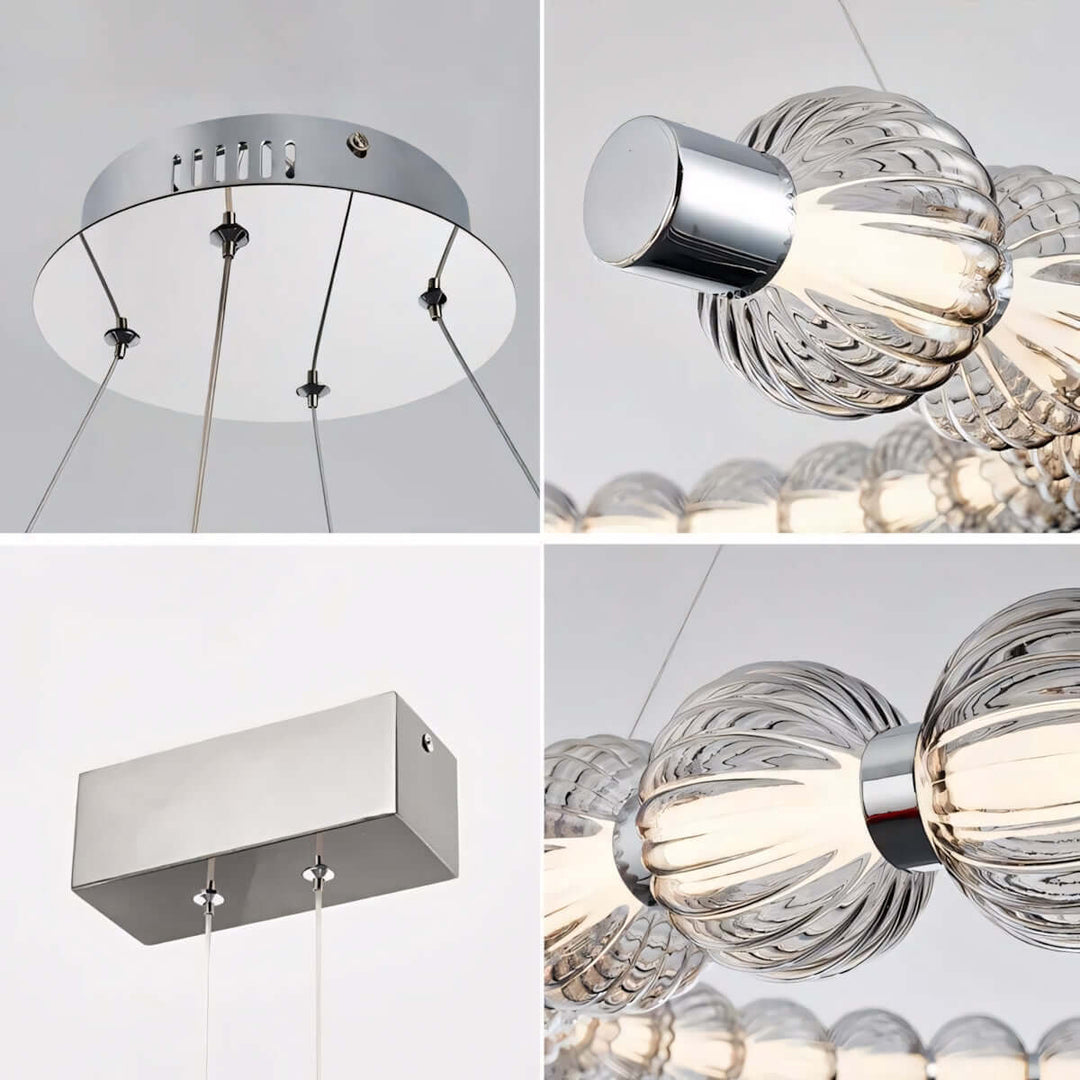 Novea Chandelier | Geometric Glass Globe Dining Room Light | Vinlighting