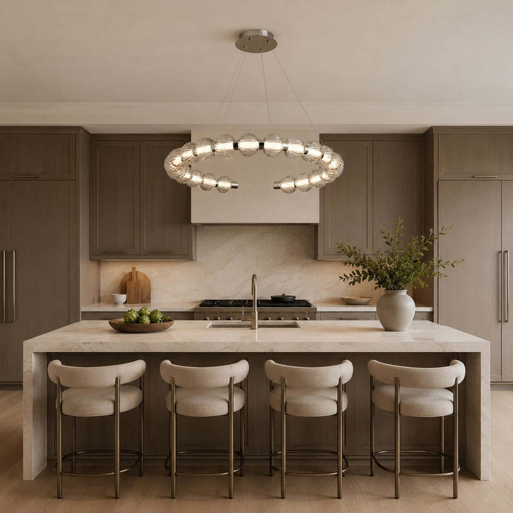 Novea Chandelier | Geometric Glass Globe Dining Room Light | Vinlighting