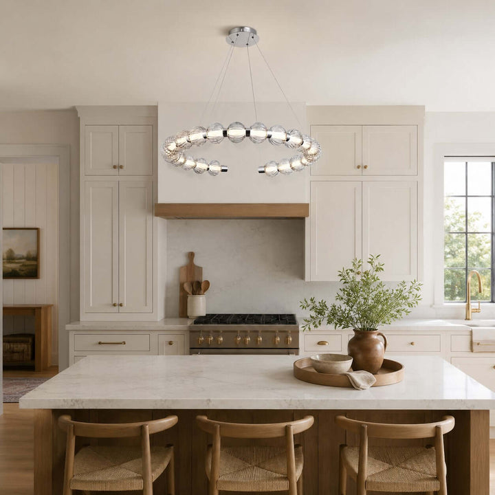 Novea Chandelier | Geometric Glass Globe Dining Room Light | Vinlighting