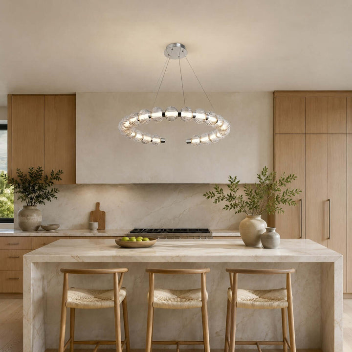Novea Chandelier | Geometric Glass Globe Dining Room Light | Vinlighting