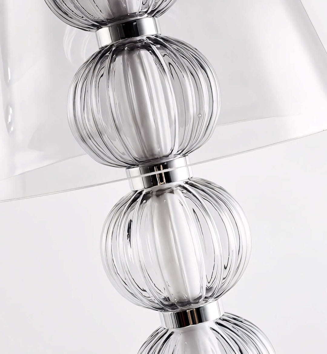 Novea Table Lamp - Smoke Grey Glass Modern Bedside Light | Vinlighting