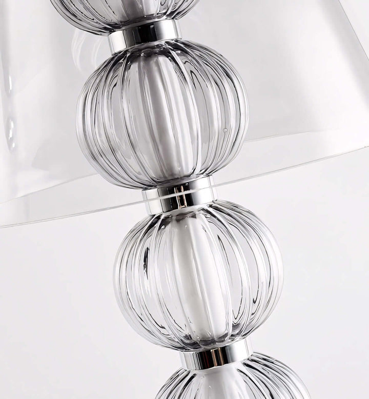 Novea Table Lamp - Smoke Grey Glass Modern Bedside Light | Vinlighting