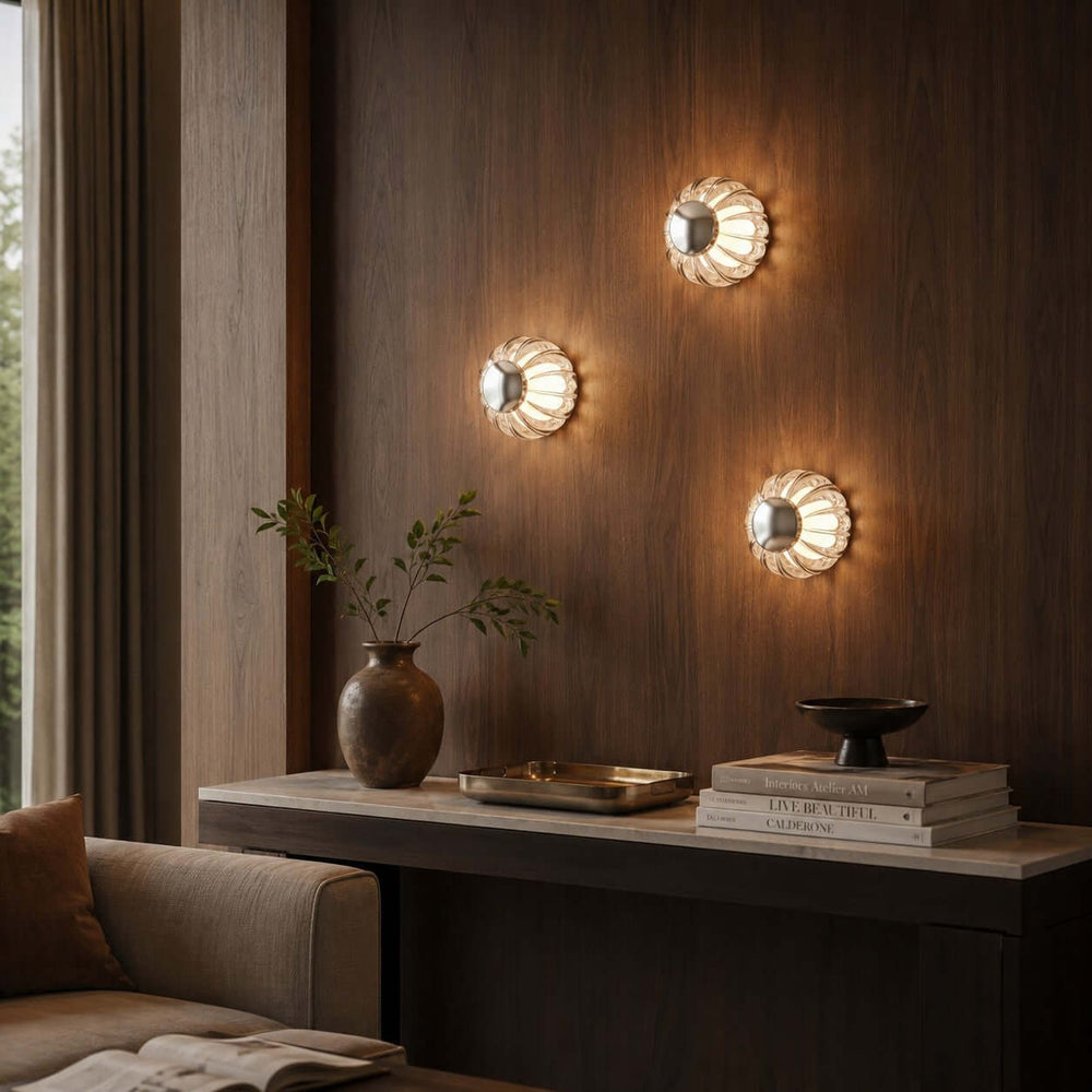 Novea Wall Sconce - Modern Smoke Grey Glass Hallway Lighting | Vinlighting