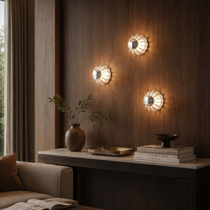 Novea Wall Sconce - Modern Smoke Grey Glass Hallway Lighting | Vinlighting
