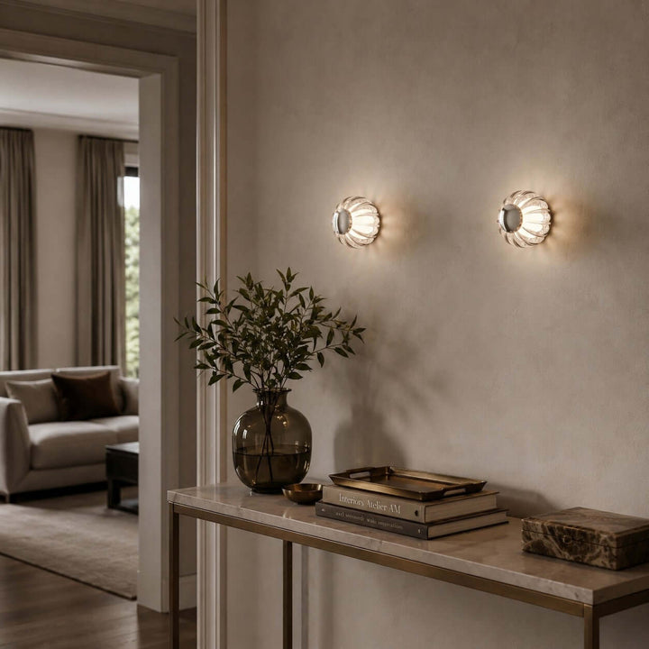Novea Wall Sconce - Modern Smoke Grey Glass Hallway Lighting | Vinlighting