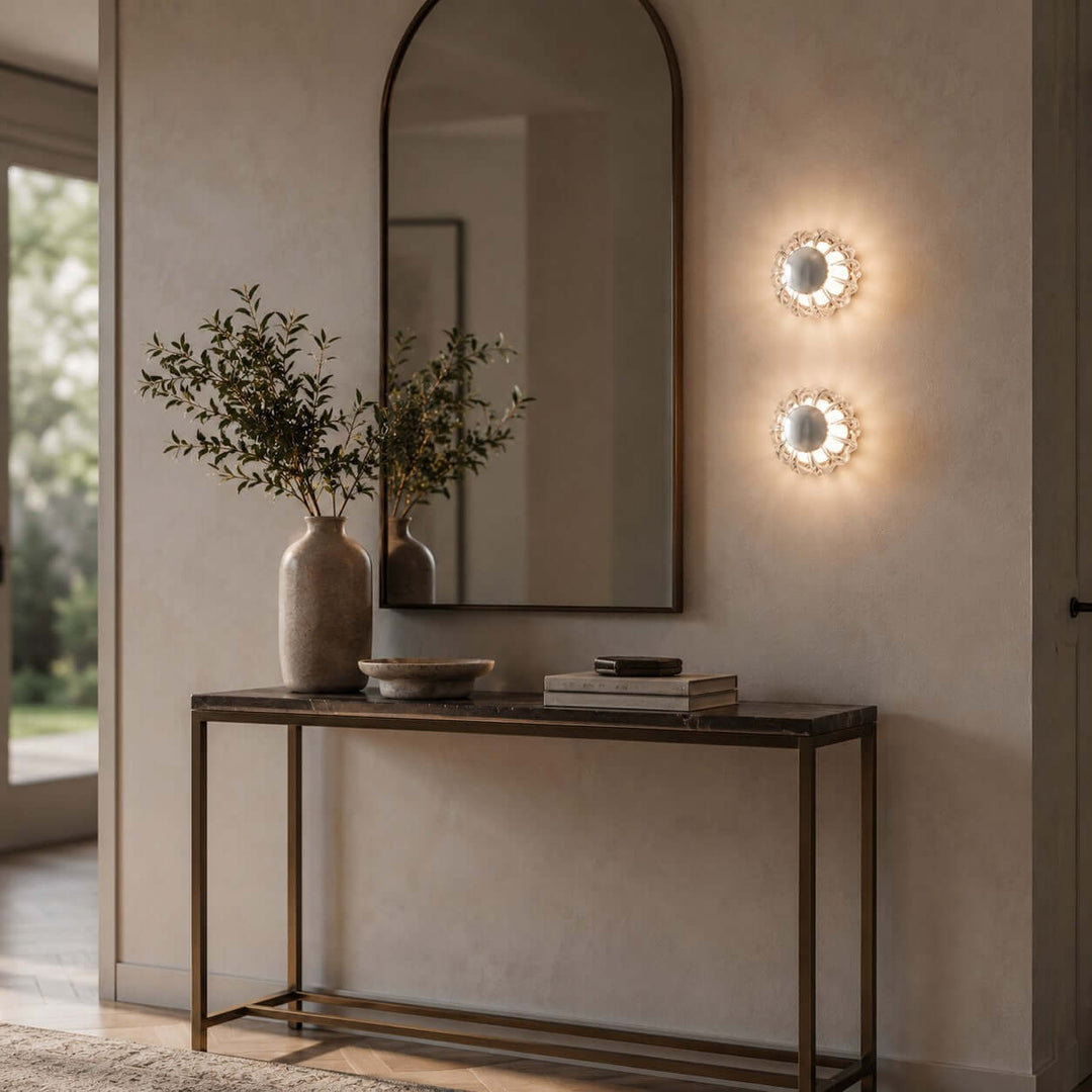 Novea Wall Sconce - Modern Smoke Grey Glass Hallway Lighting | Vinlighting