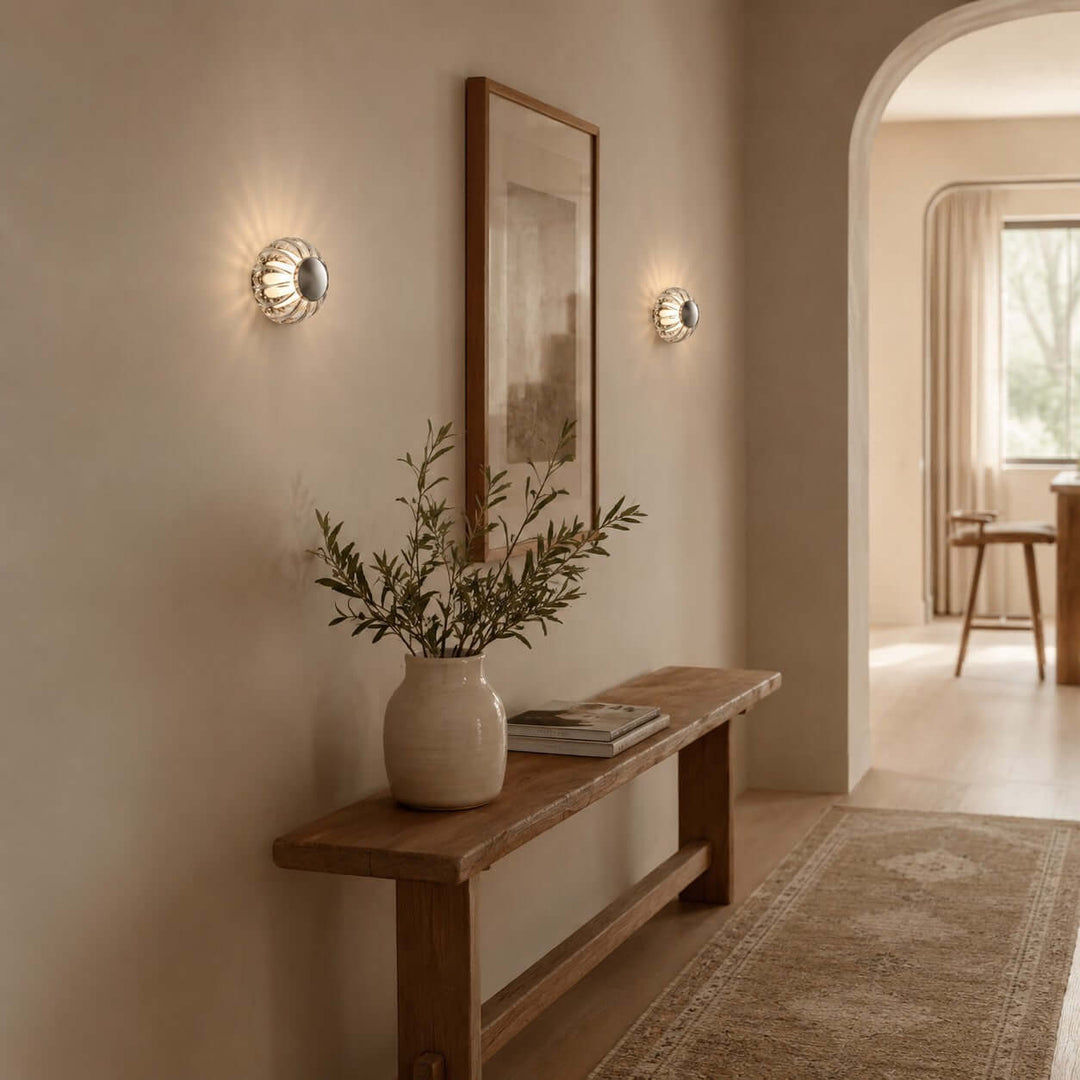 Novea Wall Sconce - Modern Smoke Grey Glass Hallway Lighting | Vinlighting