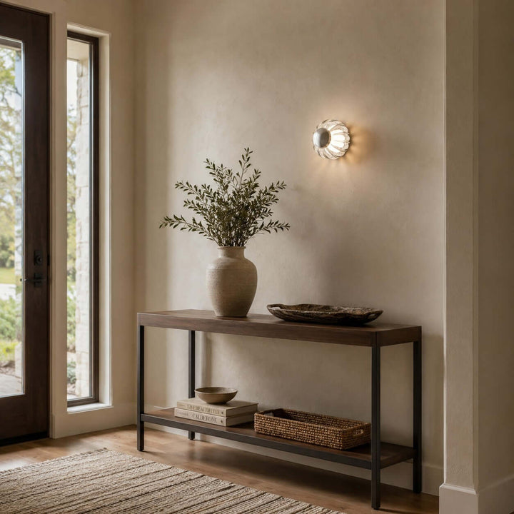 Novea Wall Sconce - Modern Smoke Grey Glass Hallway Lighting | Vinlighting