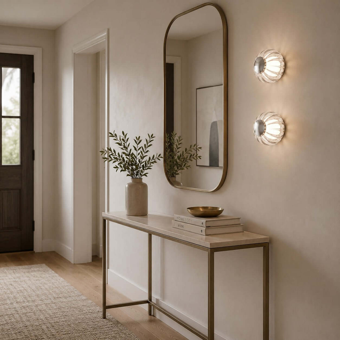 Novea Wall Sconce - Modern Smoke Grey Glass Hallway Lighting | Vinlighting