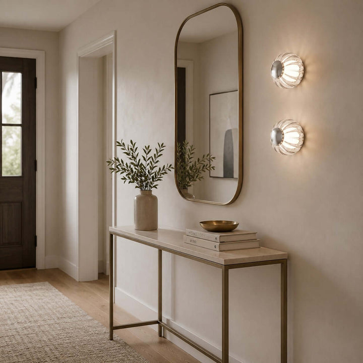 Novea Wall Sconce - Modern Smoke Grey Glass Hallway Lighting | Vinlighting