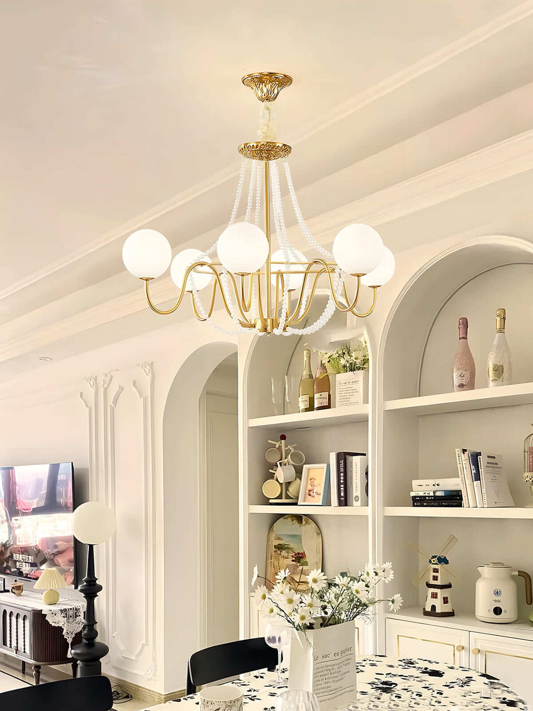 Novera Chandelier – French Vintage Style Dining Room Light