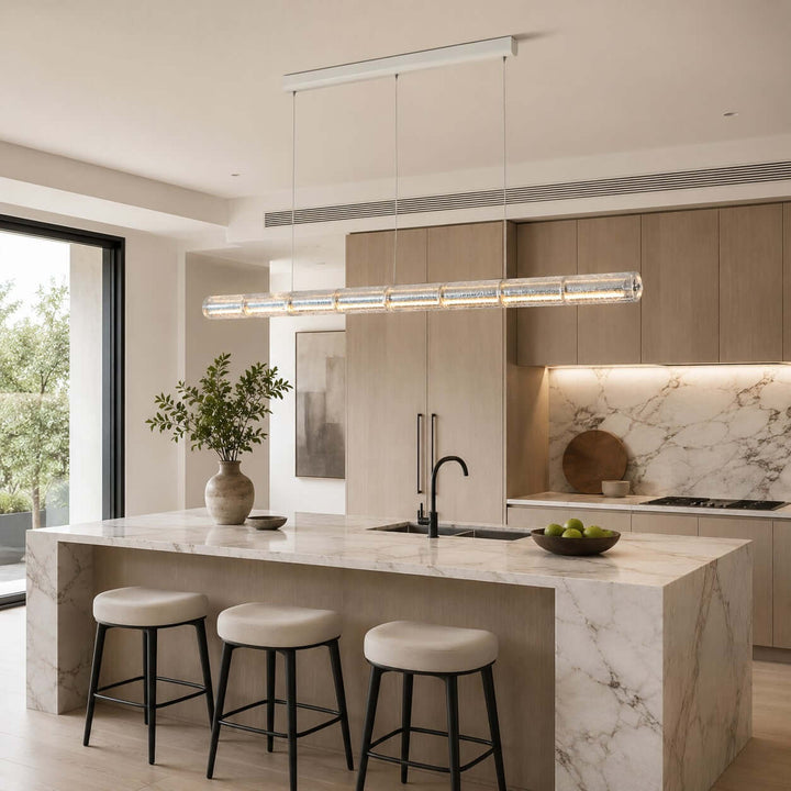 Novis Modern Linear Chandelier - Minimalist Island Lighting | Vinlighting