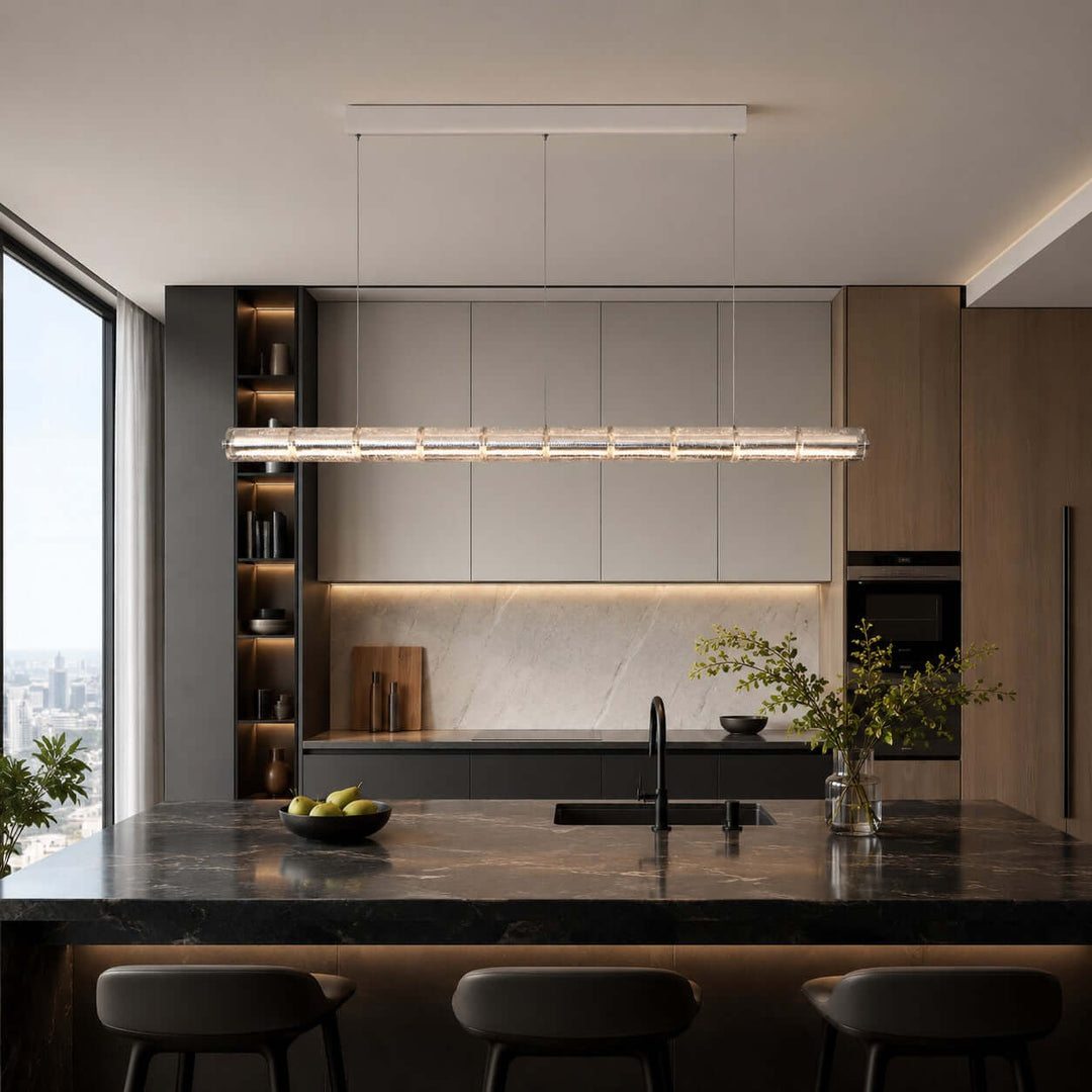 Novis Modern Linear Chandelier - Minimalist Island Lighting | Vinlighting