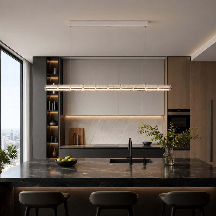 Novis Modern Linear Chandelier - Minimalist Island Lighting | Vinlighting