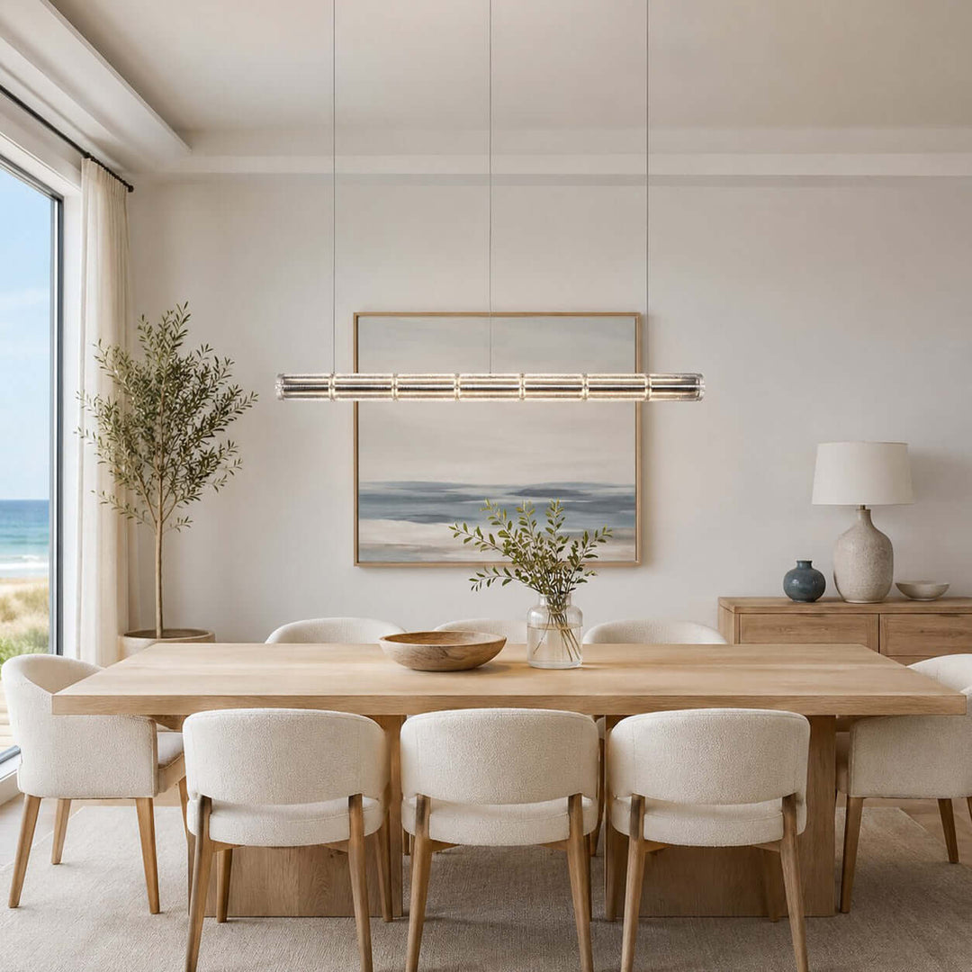 Novis Modern Linear Chandelier - Minimalist Island Lighting | Vinlighting