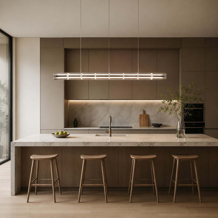 Novis Modern Linear Chandelier - Minimalist Island Lighting | Vinlighting