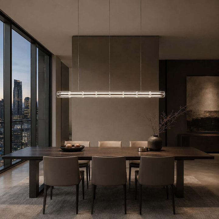 Novis Modern Linear Chandelier - Minimalist Island Lighting | Vinlighting