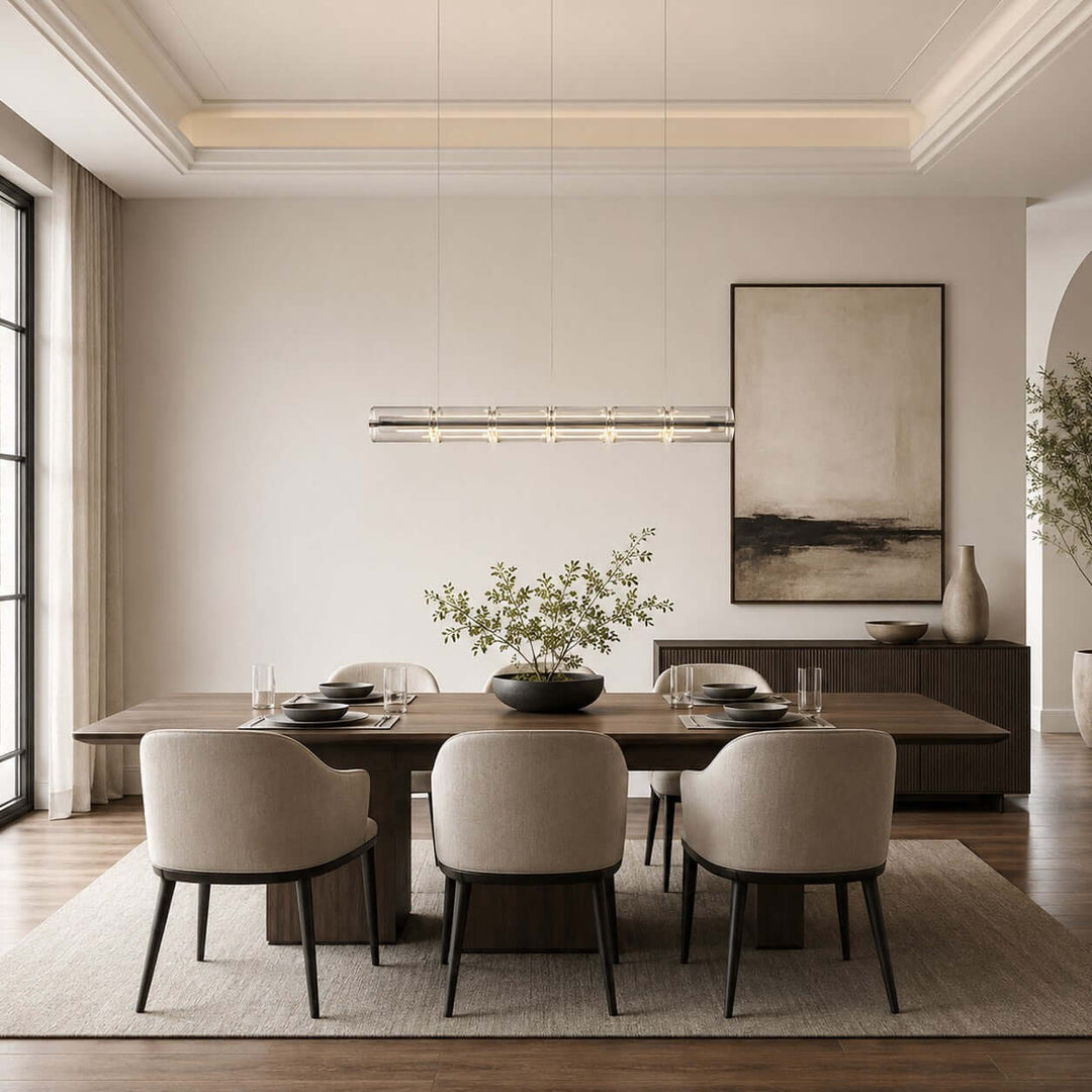 Novis Modern Linear Chandelier - Minimalist Island Lighting | Vinlighting