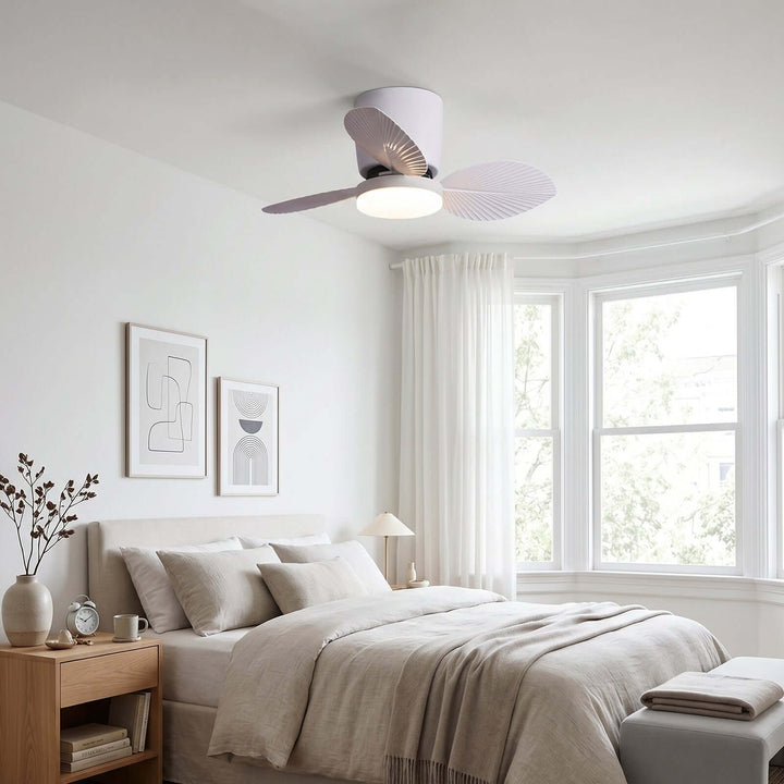 Noxuv Ceiling Fan Light - French Creamy Dining Room Style