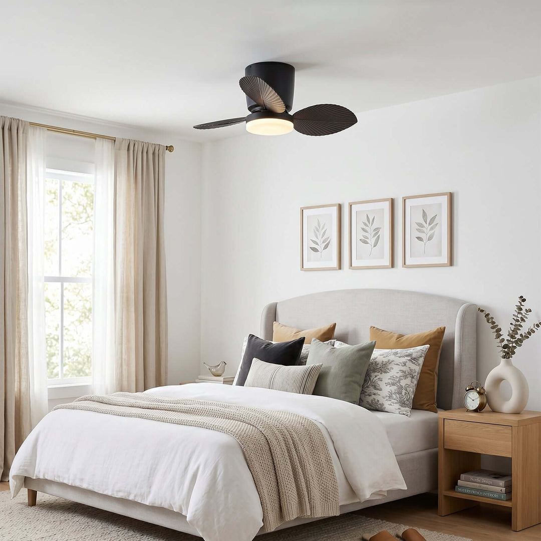 Noxuv Ceiling Fan Light - French Creamy Dining Room Style
