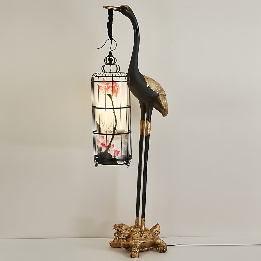 Noyari Stork Floor Lamp – Retro Creative Tree Sculpture Light
