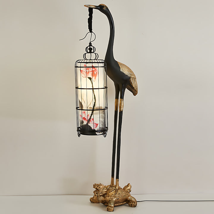 Noyari Stork Floor Lamp – Retro Creative Tree Sculpture Light
