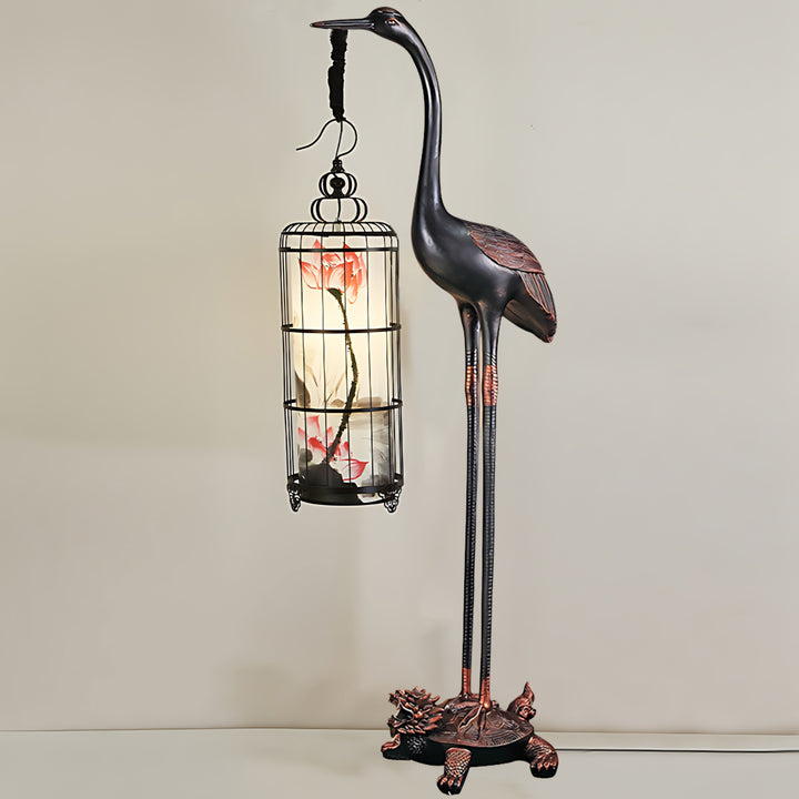 Noyari Stork Floor Lamp – Retro Creative Tree Sculpture Light
