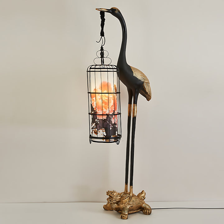 Noyari Stork Floor Lamp – Retro Creative Tree Sculpture Light