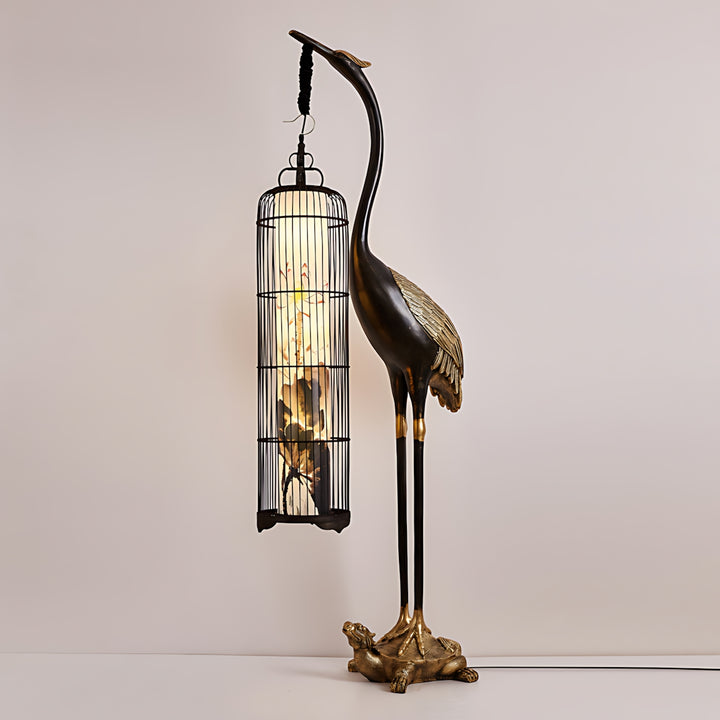 Noyari Stork Floor Lamp – Retro Creative Tree Sculpture Light
