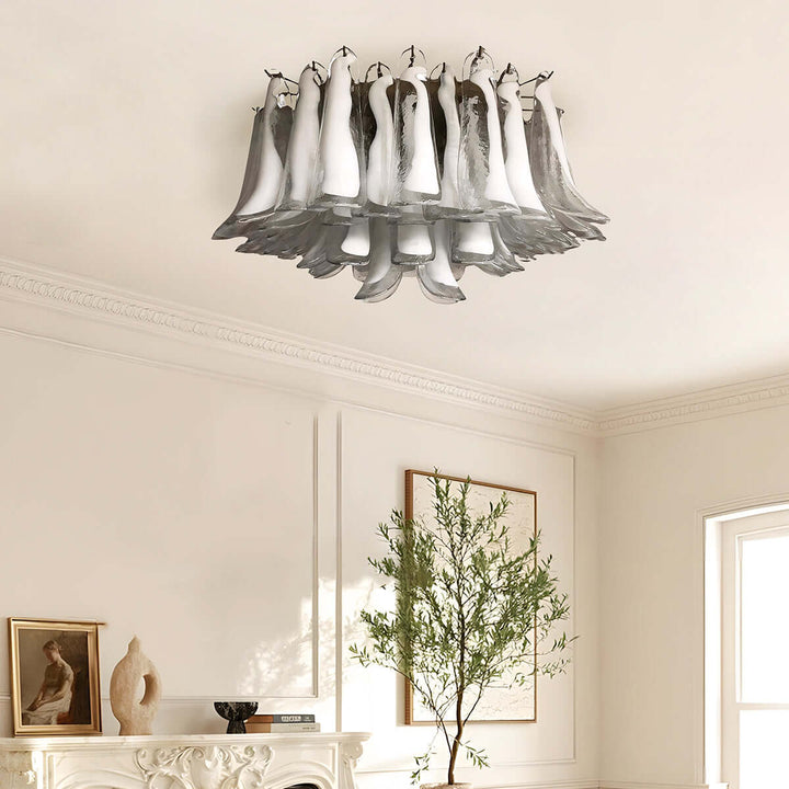 Nuvira Ceiling Light – Handmade Murano Glass, Mid Century Elegance