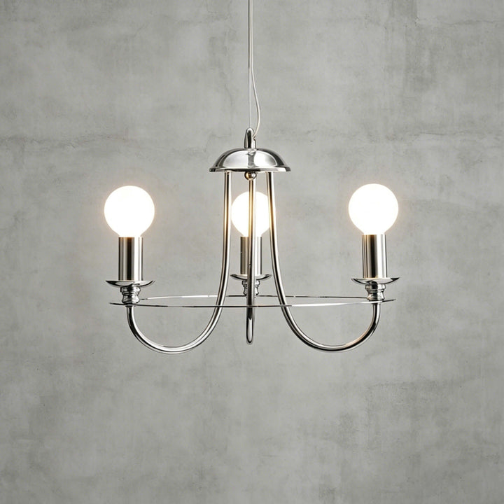 Odette Chrome Chandelier Minimalist French Country Light | Vinlighting