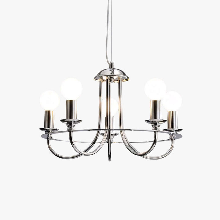 Odette Chrome Chandelier Minimalist French Country Light | Vinlighting