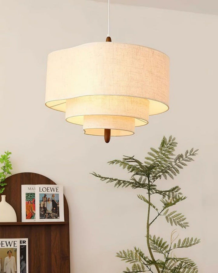 Olatuen Pendant Lamp - Mid Century Fabric Light for Dining Area | Vinlighting