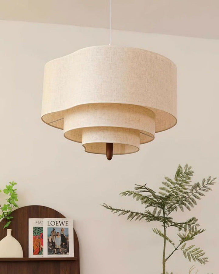 Olatuen Pendant Lamp - Mid Century Fabric Light for Dining Area | Vinlighting