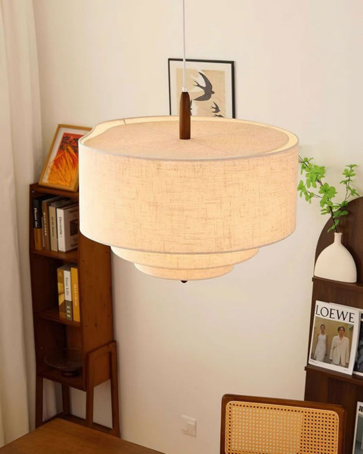 Olatuen Pendant Lamp - Mid Century Fabric Light for Dining Area | Vinlighting