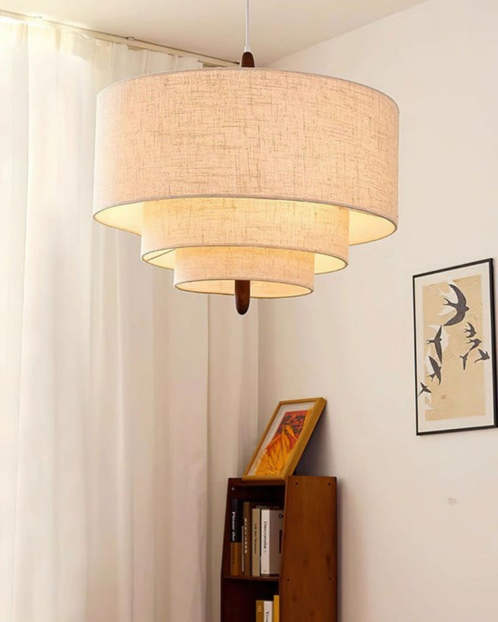 Olatuen Pendant Lamp - Mid Century Fabric Light for Dining Area | Vinlighting