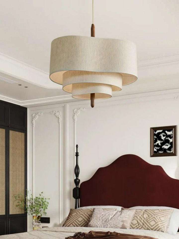 Olatuen Pendant Lamp - Mid Century Fabric Light for Dining Area | Vinlighting