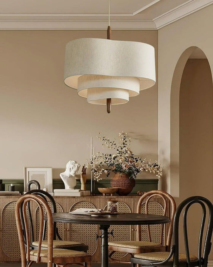 Olatuen Pendant Lamp - Mid Century Fabric Light for Dining Area | Vinlighting
