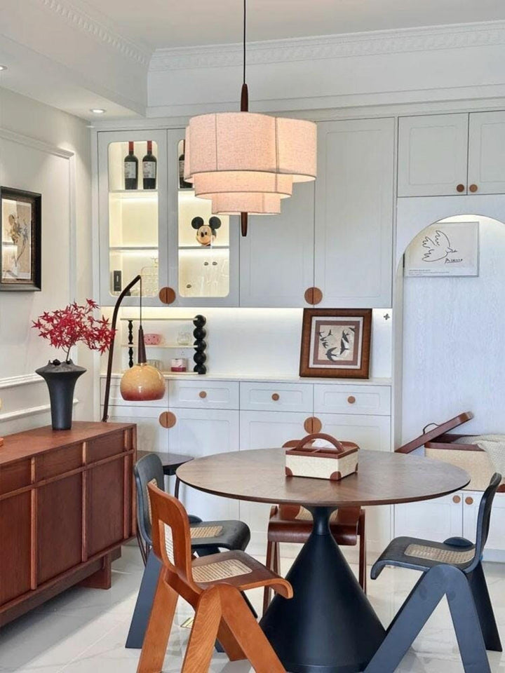 Olatuen Pendant Lamp - Mid Century Fabric Light for Dining Area | Vinlighting