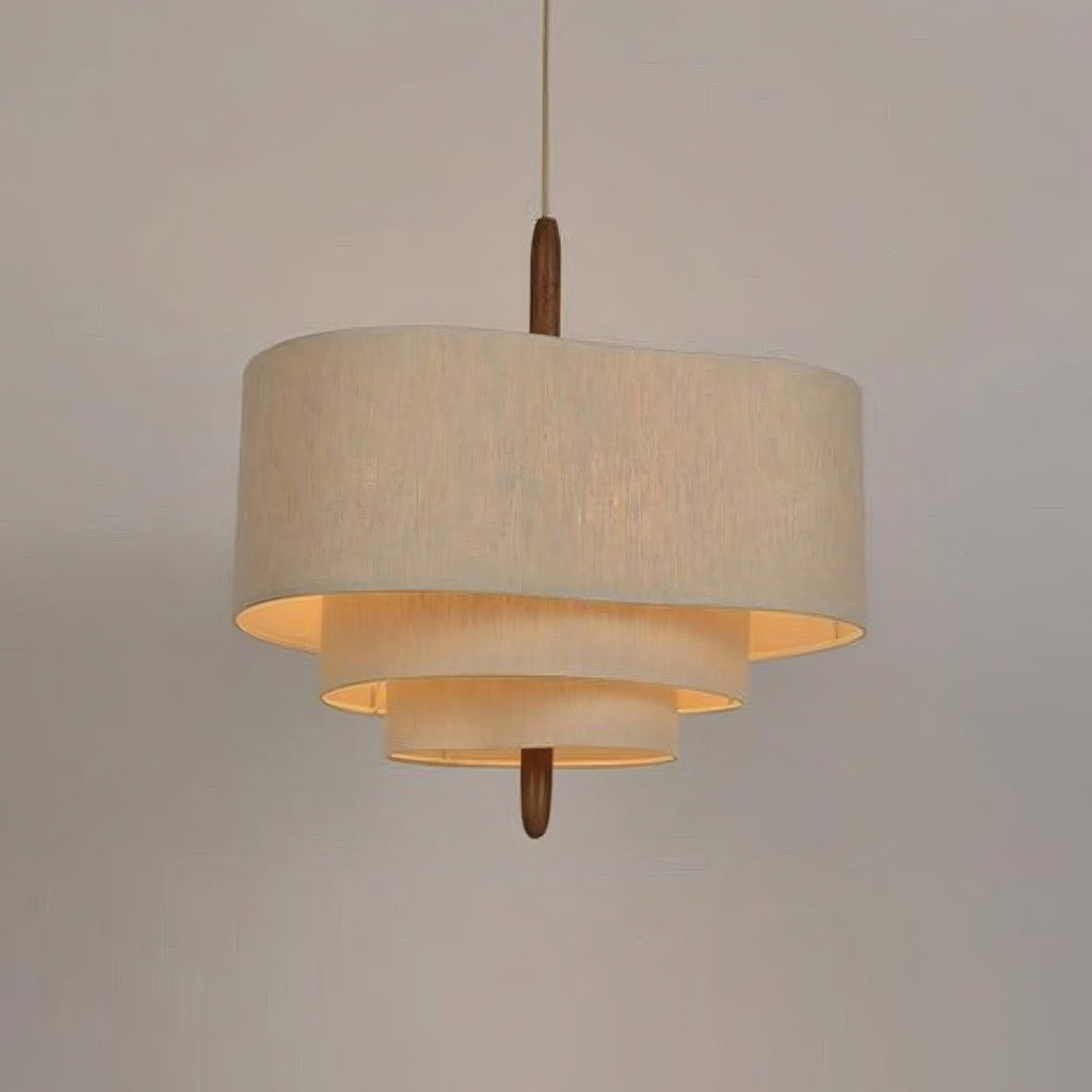 Olatuen Pendant Lamp - Mid Century Fabric Light for Dining Area | Vinlighting