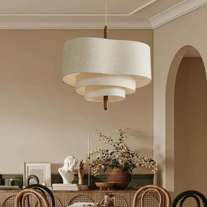 Olatuen Pendant Lamp - Mid Century Fabric Light for Dining Area | Vinlighting