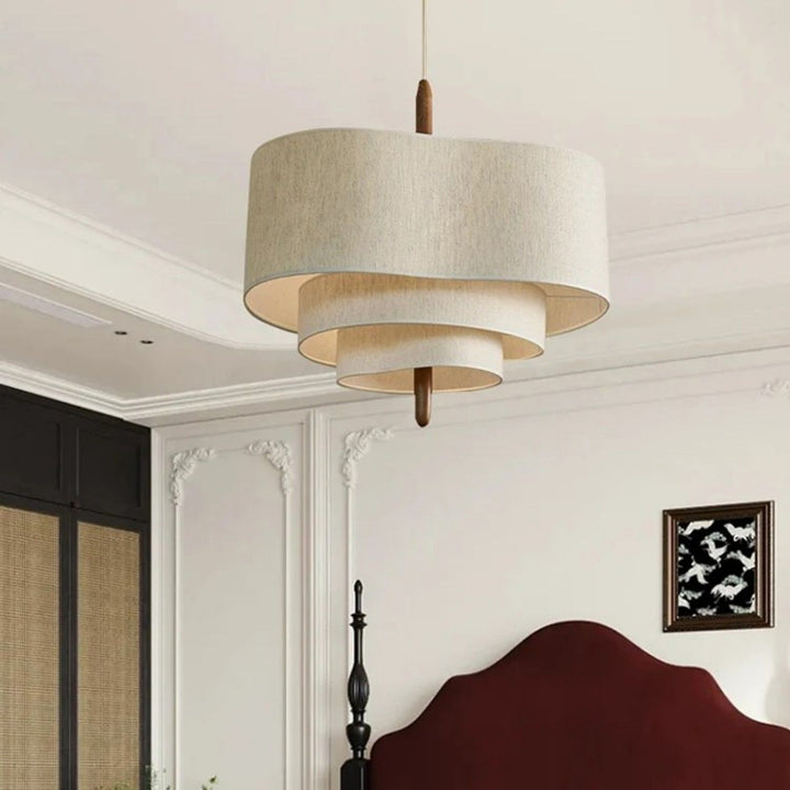 Olatuen Pendant Lamp - Mid Century Fabric Light for Dining Area | Vinlighting