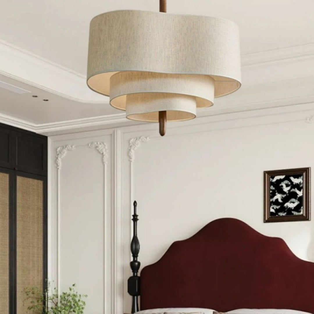 Olatuen Pendant Lamp - Mid Century Fabric Light for Dining Area | Vinlighting